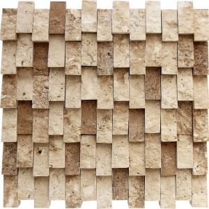 KR1076 Pinar Mix 23 * 48mm Pinar Light - Nicole Ceviz Matt Traverten Mix