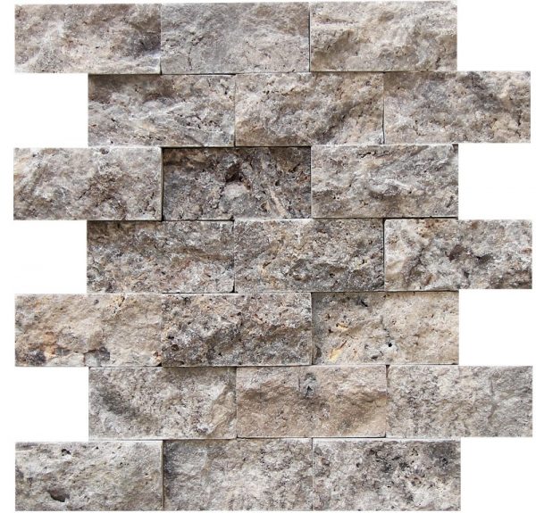 KR1184 Atay Silver 48 * 100mm Ezüst Silver Traverten