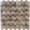 KR1265 Mine Silver 23 * 48 mm Ezüst Travertin