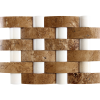 KR1370 Peri Mix 48 * 150mm Nicole Ceviz Traverten - 48 * 48mm fehér márvány
