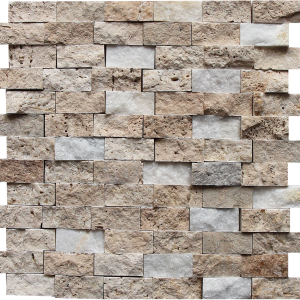 KR1418 Buse Mix 23 * 48mm Denizli Traverten - Fehér Mix Egységcsomagban 0,53 ㎡