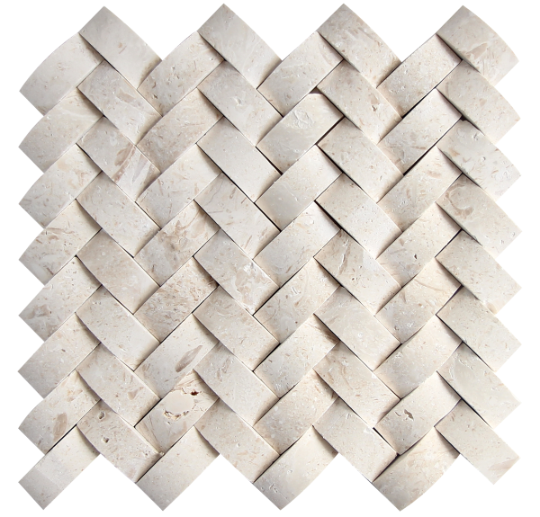 KR1439 Ecmel White 23 * 48mm fehér Mészkő Egységcsomagban 0,50 ㎡